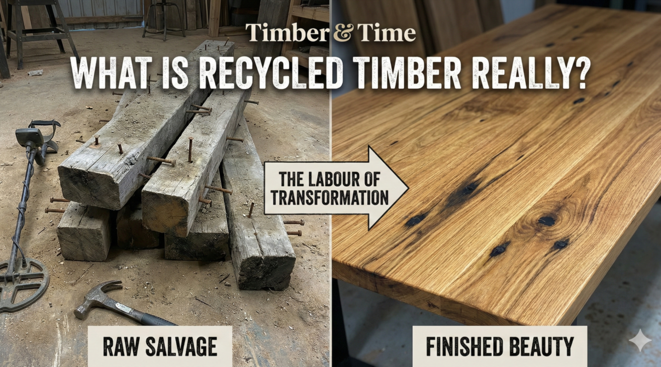 What is “Recycled Timber” Really? (And Why Does It Cost More Than New Wood?)